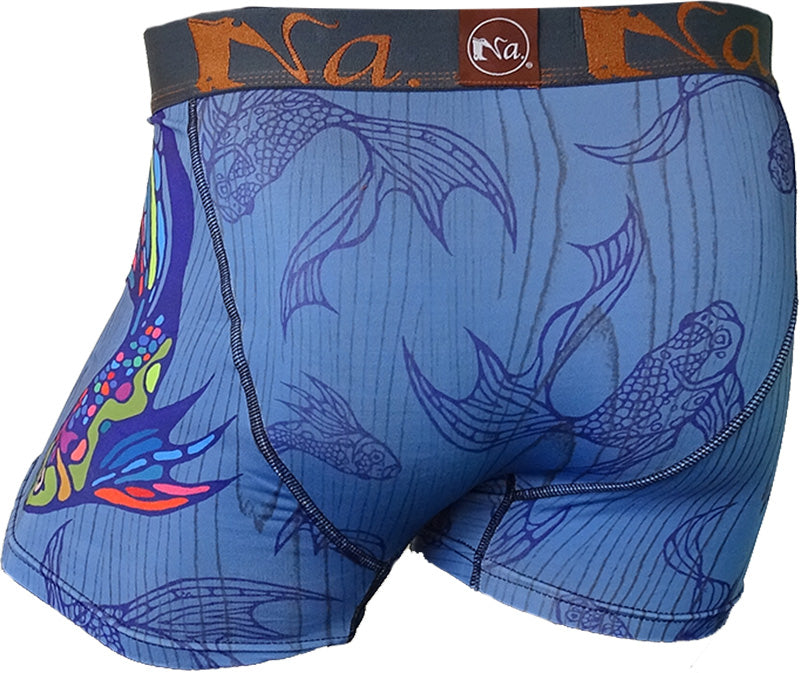 seni boxer short ikan emas
