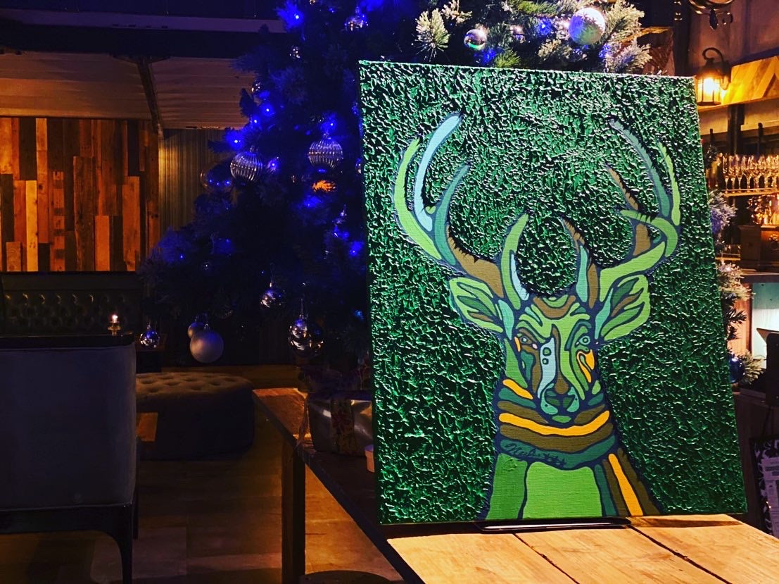art boxer shorts RAINDEER